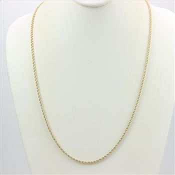 10kt Gold Rope Chain Necklace