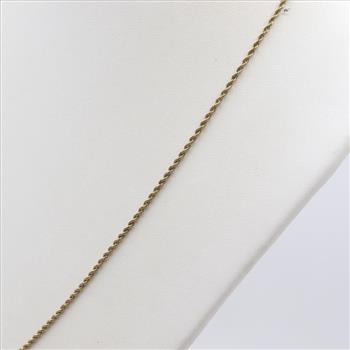 10kt Gold Rope Chain Necklace