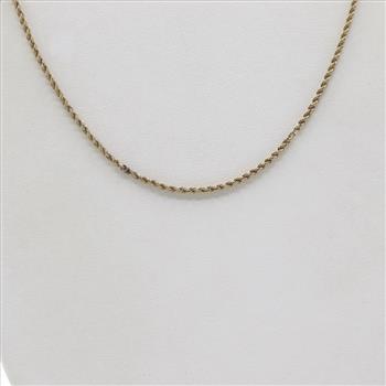 10kt Gold Rope Chain Necklace