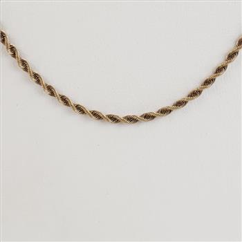 10kt Gold Rope Chain Necklace