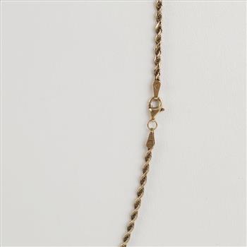 10kt Gold Rope Chain Necklace