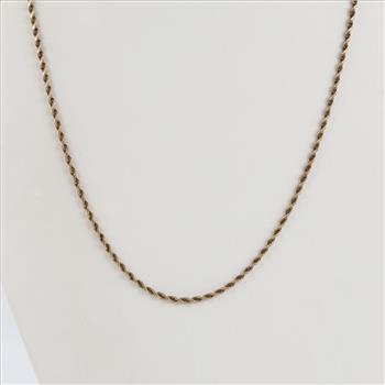 10kt Gold Rope Chain Necklace