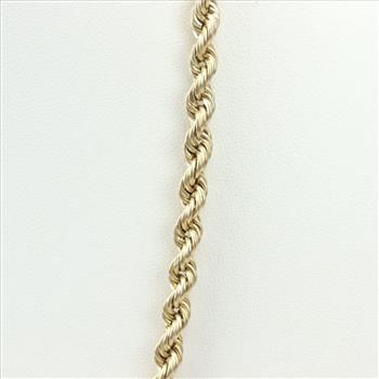 10kt Gold Rope Chain Necklace