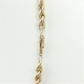 10kt Gold Rope Chain Necklace