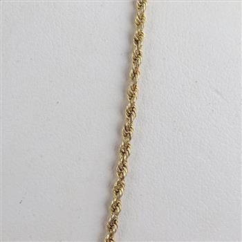 10kt Gold Rope Chain Necklace