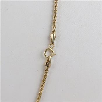 10kt Gold Rope Chain Necklace