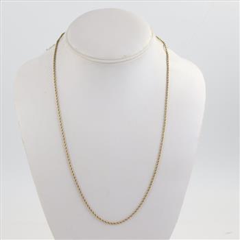 10kt Gold Rope Chain Necklace