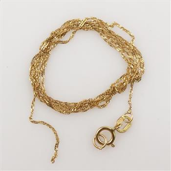10kt Gold Rope Chain Necklace