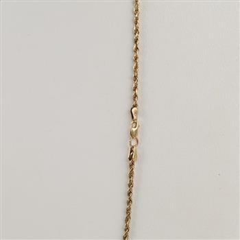 10kt Gold Rope Chain Necklace
