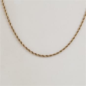 10kt Gold Rope Chain Necklace