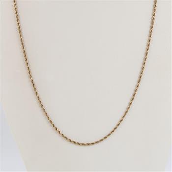 10kt Gold Rope Chain Necklace