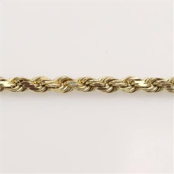 10kt Gold Rope Chain Necklace