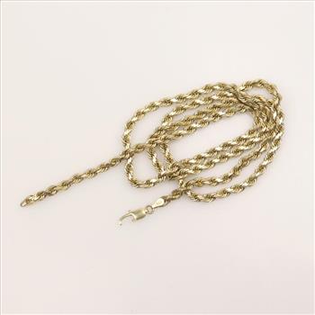 10kt Gold Rope Chain Necklace