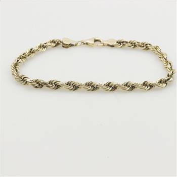 10kt Gold Rope Chain Necklace