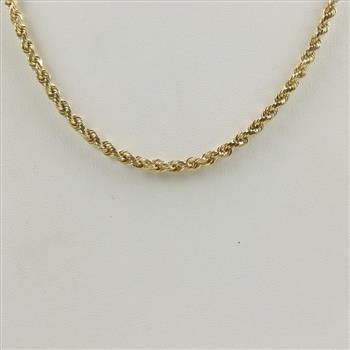 10kt Gold Rope Chain Necklace