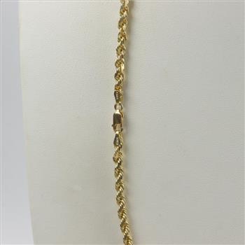10kt Gold Rope Chain Necklace