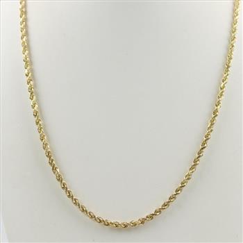 10kt Gold Rope Chain Necklace