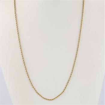 10kt Gold Rope Link Necklace