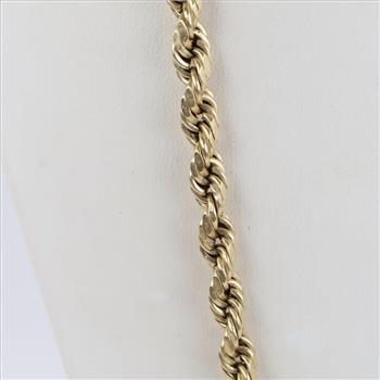 10kt Gold Rope Necklace