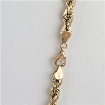 10kt Gold Rope Necklace