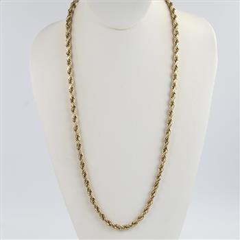 10kt Gold Rope Necklace