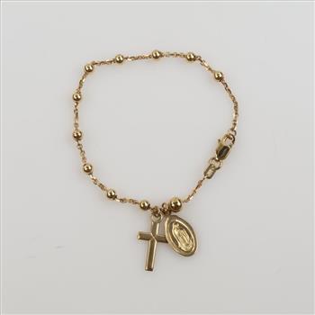 10kt Gold Rosary Bracelet