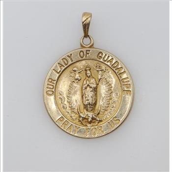 10kt Gold Round Disc Pendant