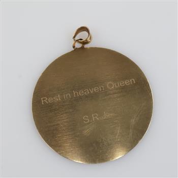 10kt Gold  Round Pendant