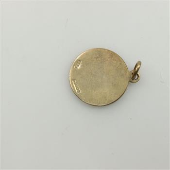 10kt Gold Round Pendant
