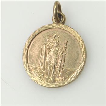 10kt Gold Round Pendant