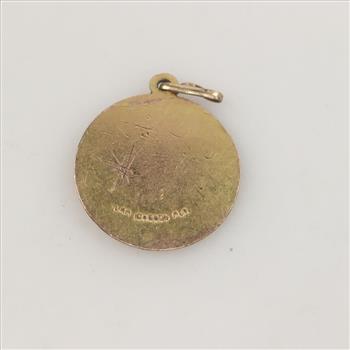 10kt Gold Round Pendant