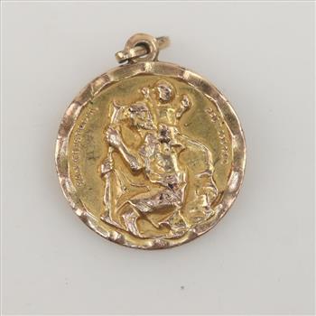 10kt Gold Round Pendant