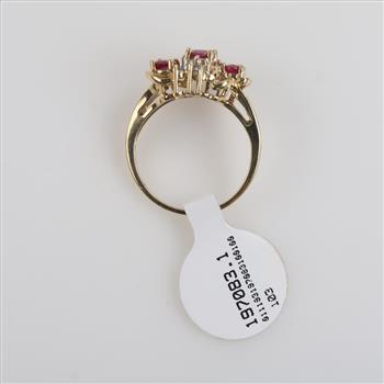 10kt Gold Ruby Diamond Ring
