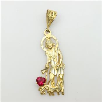 10kt Gold Ruby Pendant