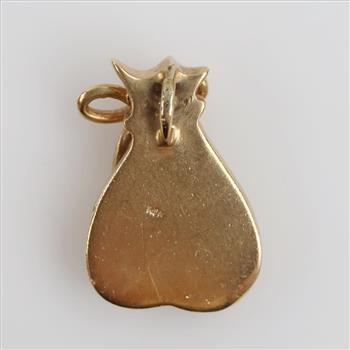 10kt Gold Sack Pendant