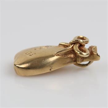 10kt Gold Sack Pendant