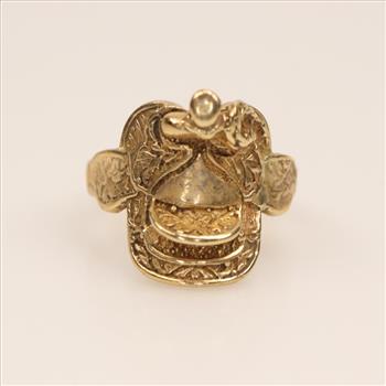 10kt Gold Saddle Ring