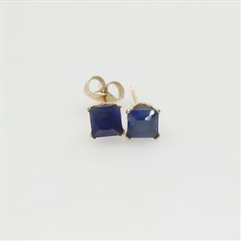 10kt Gold Sapphire Stud Earrings