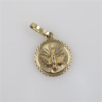 10kt Gold Semi-hollow Bird Pendant