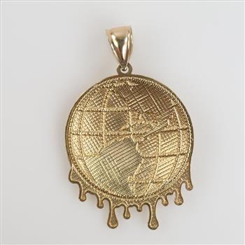 10kt Gold Semi-hollow Globe Pendant