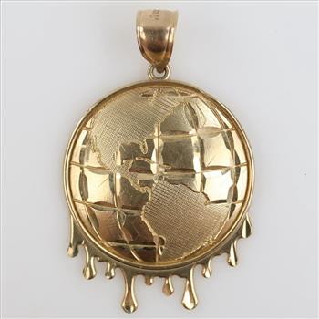 10kt Gold Semi-hollow Globe Pendant