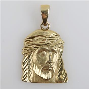 10kt Gold Semi-hollow Religious Pendant