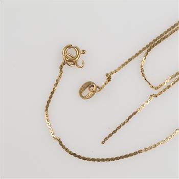 10kt Gold Serpentine Chain Necklace