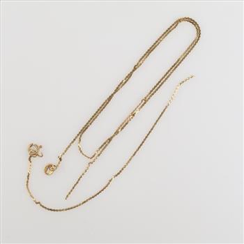 10kt Gold Serpentine Chain Necklace