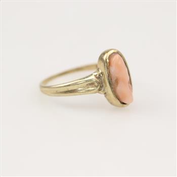 10kt Gold Shell Cameo Ring