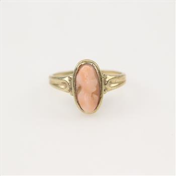 10kt Gold Shell Cameo Ring