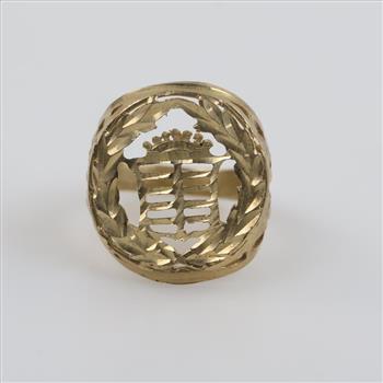 10kt Gold Shield Filigree Ring