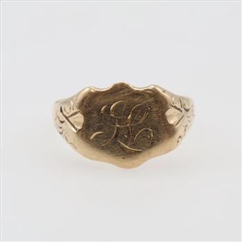 10kt Gold Signet Ring