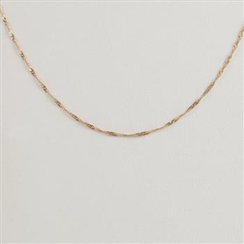 10kt Gold Singapore Chain Necklace