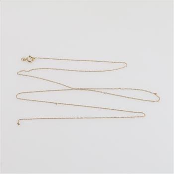 10kt Gold Singapore Chain Necklace